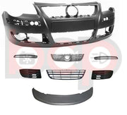 VW POLO 9N3 05-09 FRONT BUMPER PRIMED COMPLETE WITH ALL GRILLES & TRIMS