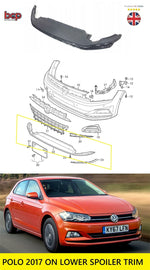 Load image into Gallery viewer, VW POLO 2017 2018 2019 2020 FRONT BUMPER LOWER SPOILER SPLITTER TRIM 2G0805903B