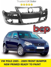 VW POLO 9N3 2005 - 2009 FRONT BUMPER NEW PRIMED READY TO PAINT OEM QUALITY