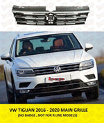 Load image into Gallery viewer, VW TIGUAN 2016 - 2020 GRILLE  WITH CHROME NO RLINE NO BADGE RADIATOR MAIN GRILLE