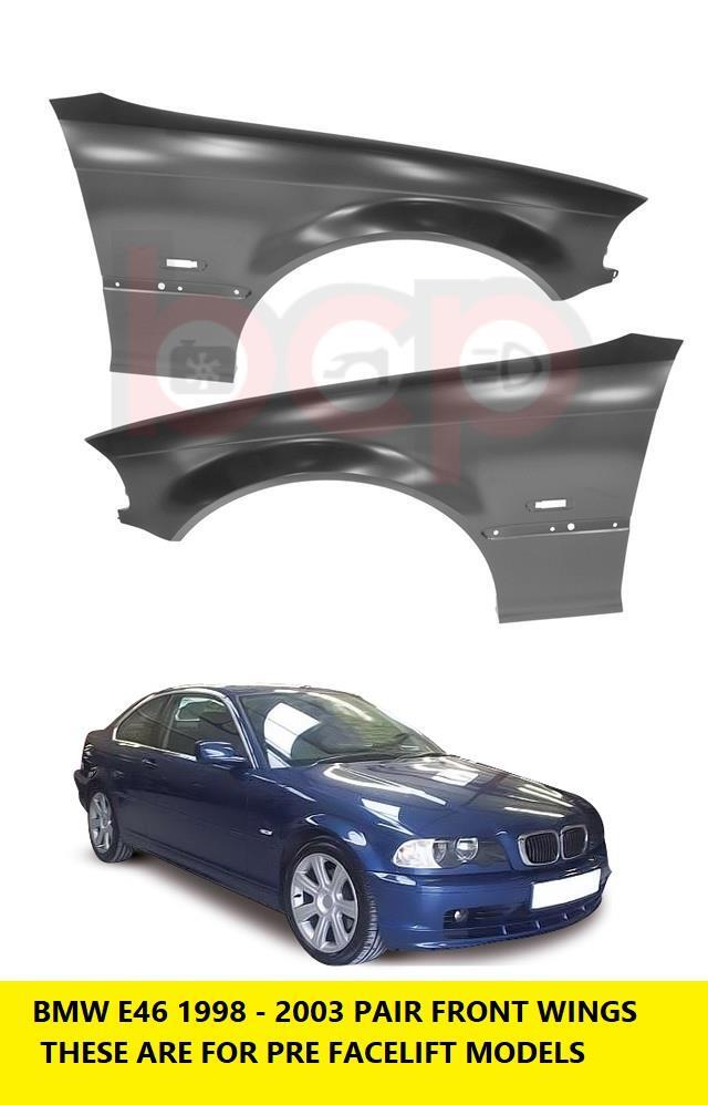 BMW E46 3 SERIES COUPE CONVERTIBLE 1998 -2003 FRONT WINGs PAIR LEFT & RIGHT NEW