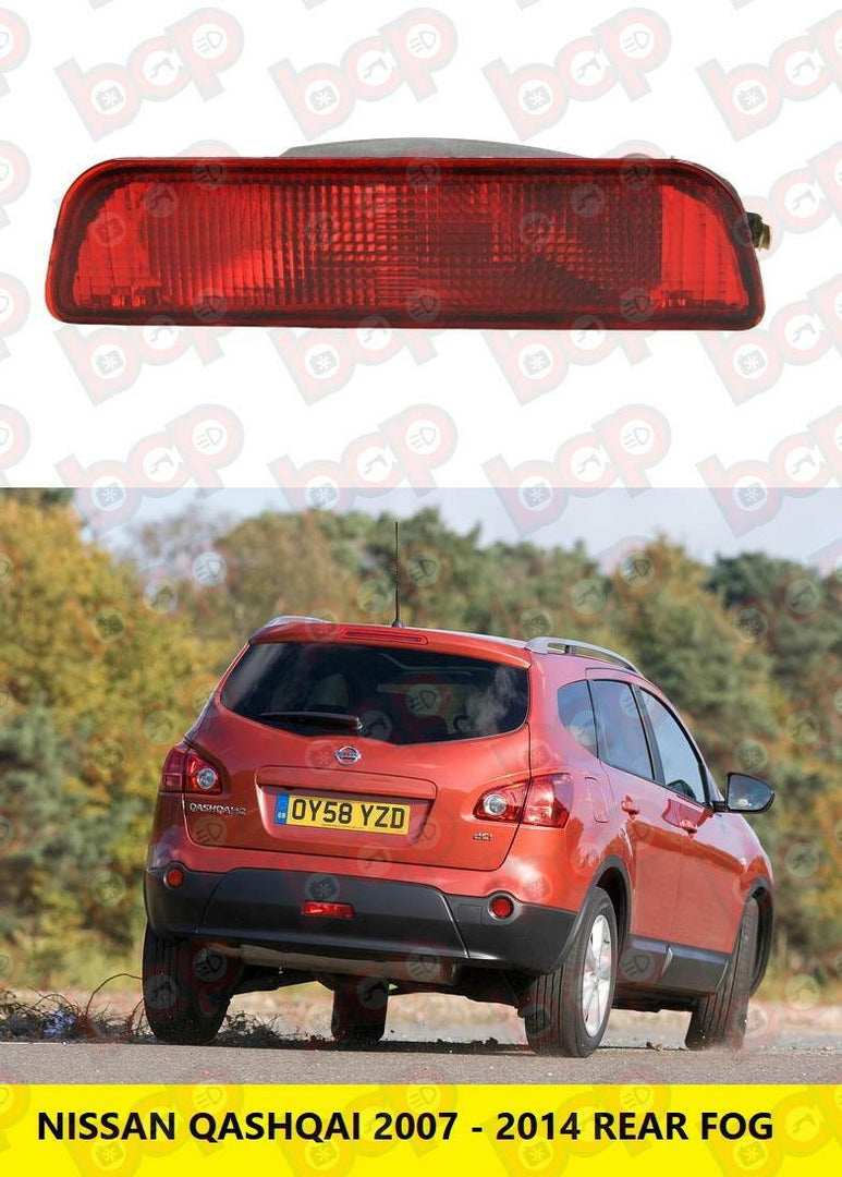 FOR NISSAN QASHQAI 2007 - 2014 REAR FOG LIGHT IN BUMPER LAMP FITS QASHQAI+2