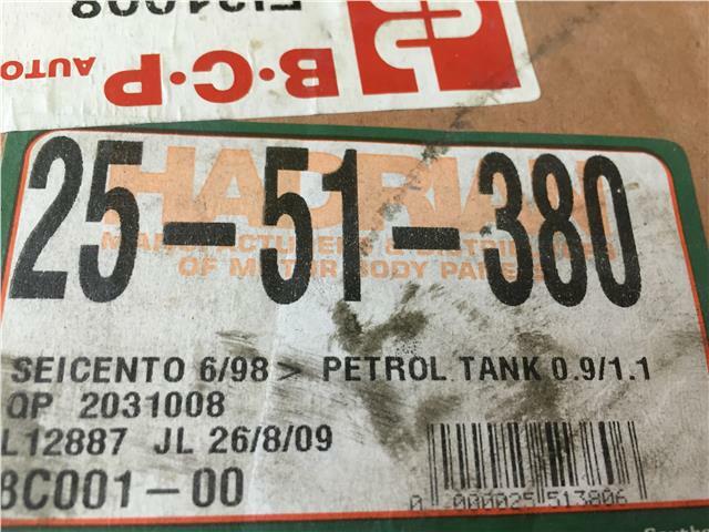 FIAT SEICENTO  1998-2003 PETROL INJECTION FUEL TANK BRAND NEW