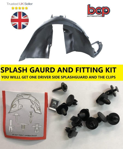 PEUGEOT 207 FRONT WHEEL ARCH LINER INNER WING SPLASH GUARD DRIVER SIDE WITH CLIP