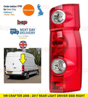 VW CRAFTER REAR TAIL LIGHT LAMP PAIR RIGHT DRIVER SIDE OFFSIDE 2006 - 2016