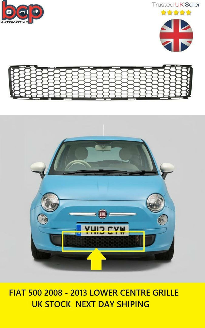 FIAT 500 2008 - 2013 FRONT BUMPER LOWER GRILLE CENTRE 735455043 NEW