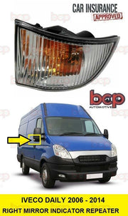 IVECO DAILY INDICATOR REPEATER DOOR WING MIRROR RIGHT DRIVERS SIDE 2006 - 2014
