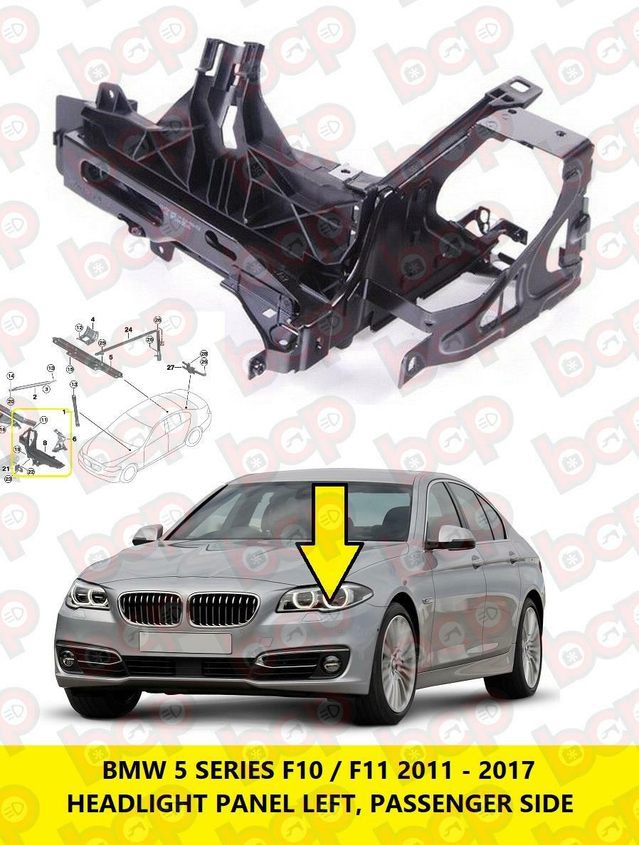 BMW 5 SERIES F10 F11 2011 – 2017 HEADLIGHT PANEL HOLDER SUPPORT BRACKET LEFT