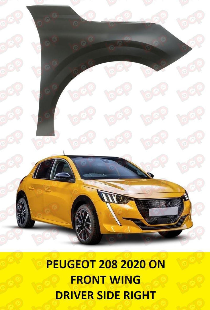 PEUGEOT 208 2020 2021 2022 2023 2024 FRONT WING RIGHT DRIVER SIDE PRIMED