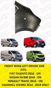 FIAT TALENTO 2016 ON FRONT WING FENDER RIGHT DRIVER SIDE PRIMED OEM SPEC