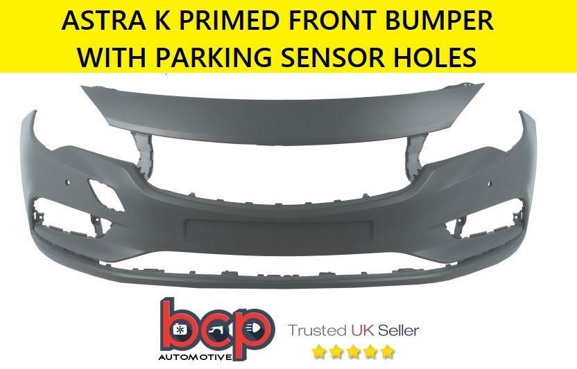 VAUXHALL ASTRA K 2015- 2019 FRONT BUMPER WITH 2 PARKING SENSOR HOLES 39052728