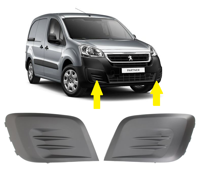 PEUGEOT PARTNER 2015 - 2019 FRONT BUMPER LOWER LEFT & RIGHT GRILLE 1613564580