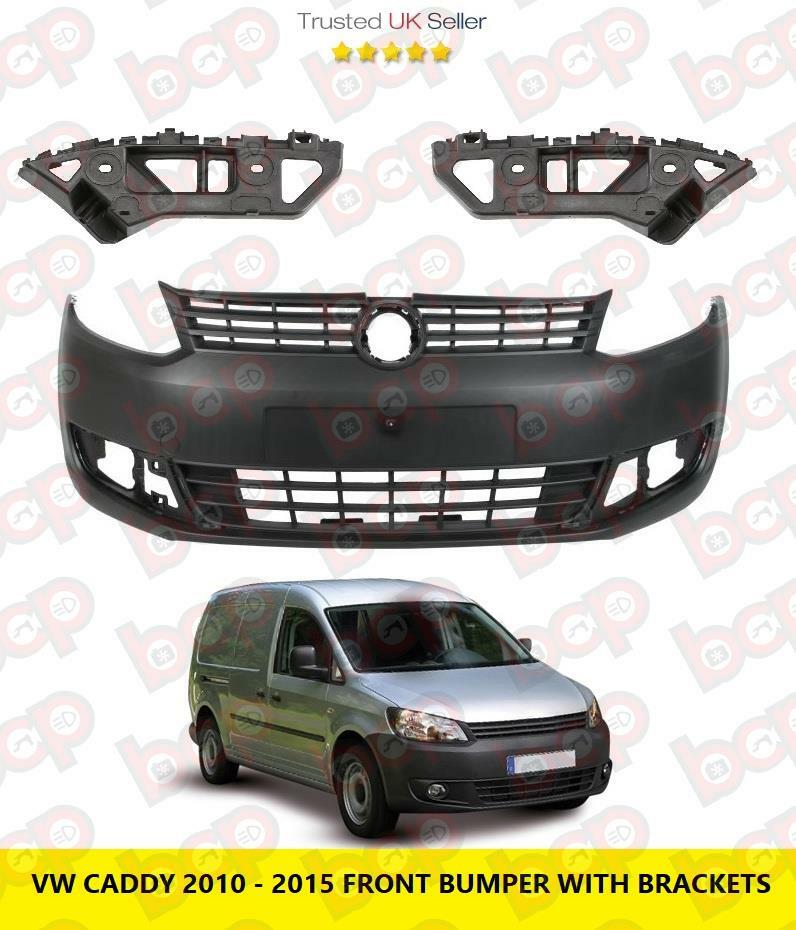 VW CADDY 2011 - 2015 FRONT BUMPER WITH BRACKETS TEXTURED NO PARKING SENSORS