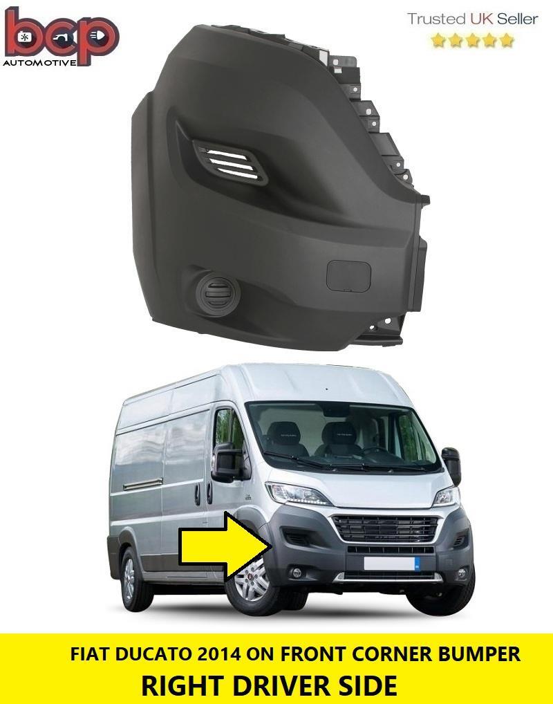 CITROEN RELAY BUMPER CORNER FRONT END CAP 2014 ON RIGHT TEXTURED DRIVERS GREY