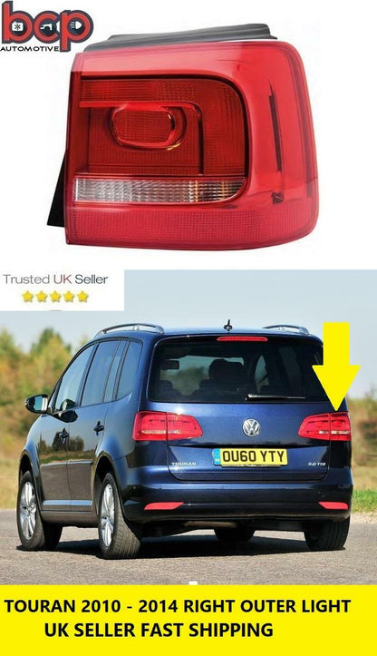 VOLKSWAGEN TOURAN 2010 - 2014 REAR LIGHT OUTER DRIVER RIGHT SIDE NEW 1T0945096R