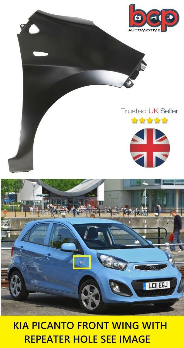 KIA PICANTO 2011 - 2017 FRONT WING RIGHT DRIVER SIDE WITH REPEATER HOLE