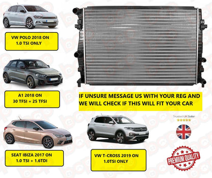 VW POLO SEAT IBIZA AUDI A1 2017 ON RADIATOR WATER COLANT BRAND NEW 2Q0121253K