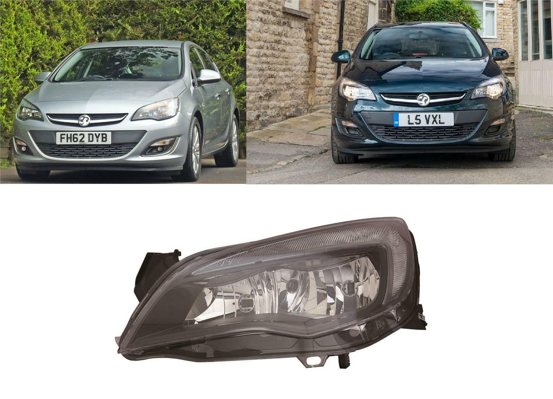 VAUXHALL ASTRA J MK6 2013 - 2015 HEADLIGHT HEADLAMP PASSENGERS SIDE BLACK TRIM