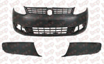 Load image into Gallery viewer, VW CADDY FRONT BUMPER 2011 - 2015 BLACK TEXTURED COMPLETE KIT 2K58072179B9

