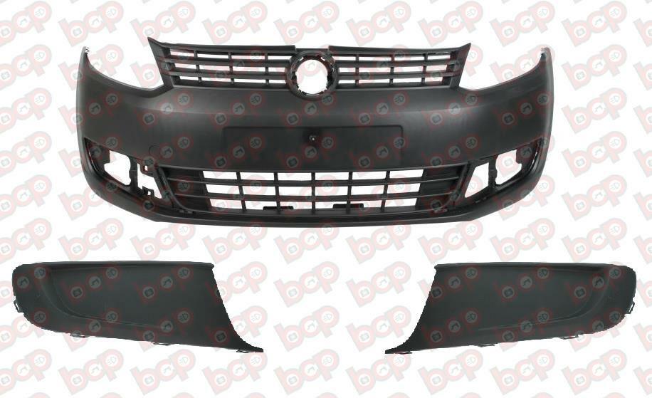 VW CADDY FRONT BUMPER 2011 - 2015 BLACK TEXTURED COMPLETE KIT 2K58072179B9