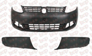 VW CADDY FRONT BUMPER 2011 - 2015 BLACK TEXTURED COMPLETE KIT 2K58072179B9
