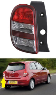 FOR NISSAN MICRA K13 2010 - 2013 REAR LIGHT LEFT PASSENGER SIDE NEW 265501HA1B