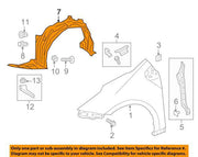 TOYOTA PRIUS 2016 - 2019 FRONT WHEEL ARCH SPLASH GUARD INNER ARCH TRIM PASSENGER