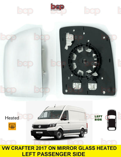 VW CRAFTER 2017 2018 2019 2020 DOOR WING MIRROR GLASS HEATED LEFT PASSENGERS LH