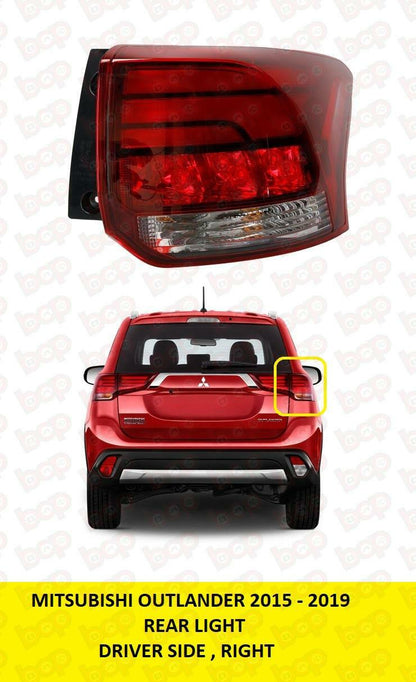 MITSUBISHI OUTLANDER 2015 - 2019 REAR OUTER WING TAIL LIGHT DRIVER SIDE RIGHT