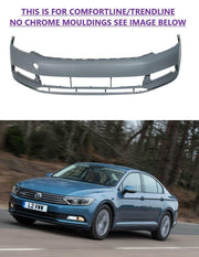 VW PASSAT 2015 – 2019 FRONT BUMPER NEW INSURANCE APPROVED HIGH QUALITY NO CHORME