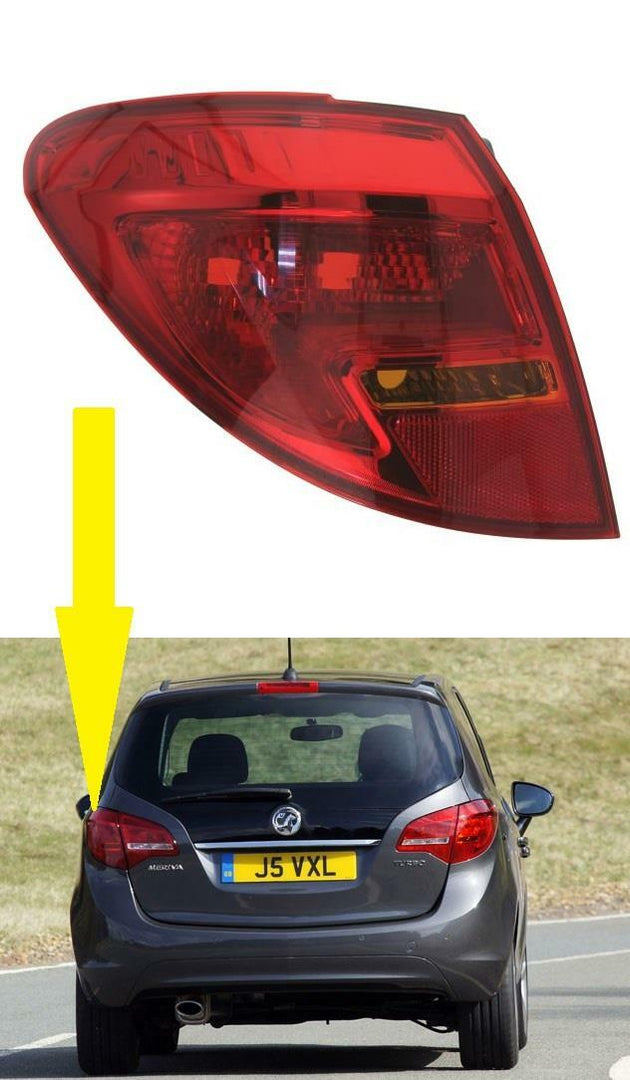 VAUXHALL MERIVA 2010 - 2014 REAR LIGHT OUTER PASSENGER SIDE 13307493 NON LED
