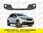 Load image into Gallery viewer, PEUGEOT 2008 FRONT BUMPER LOWER SECTION 2013 - 2016 WITH FOG HOLES 9802520680