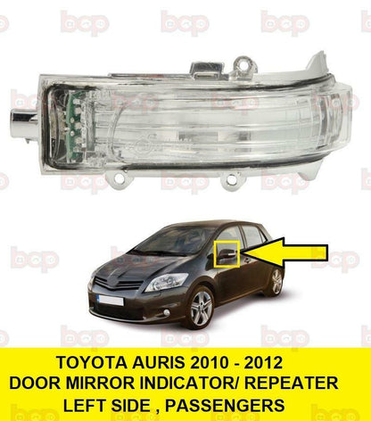 TOYOTA AURIS 2010 – 2012 DOOR MIRROR INDICATOR REPEATER LEFT PASSENGER SIDE LED