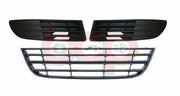 VW POLO 9N 2005 - 2009 FRONT BUMPER GRILLE SET CENTRE RIGHT AND LEFT NO FOG