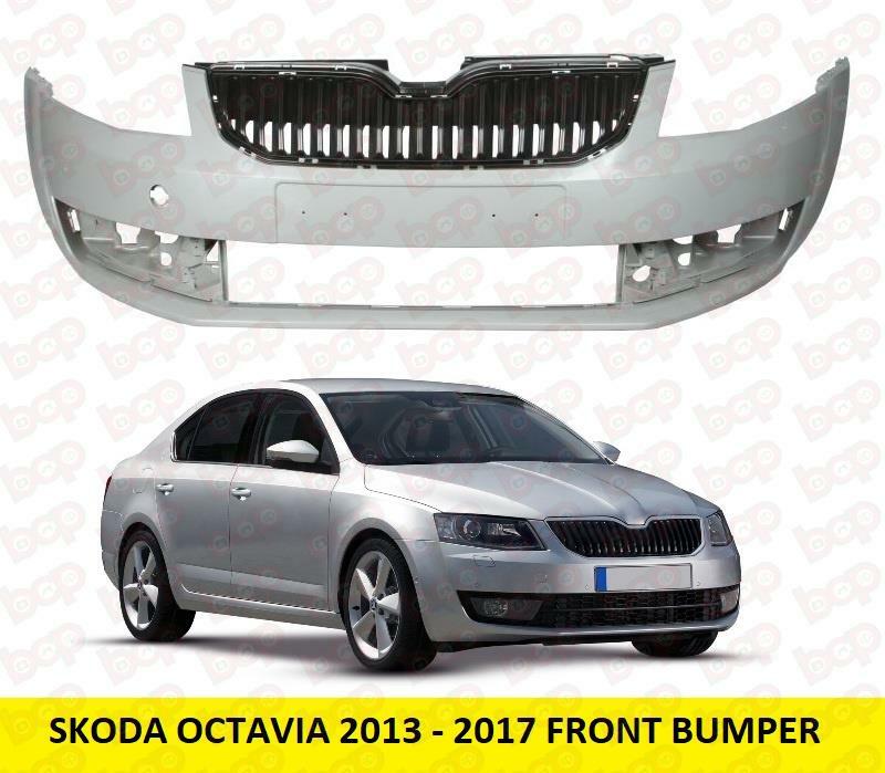 SKODA OCTAVIA 2013-2017 FRONT BUMPER PRIMED NEW INSURANCE CERTIFID 5E0807217A