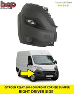 Load image into Gallery viewer, CITROEN RELAY BUMPER CORNER FRONT END CAP 2014 ON RIGHT TEXTURED DRIVERS GREY
