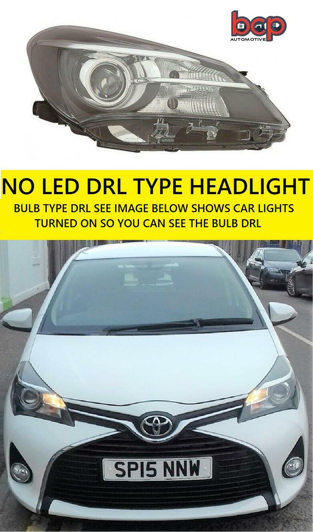 TOYOTA YARIS 2014 - 2018 HEADLIGHT HEADLAMP RIGHT DRIVER SIDE PROJECTOR NO LED