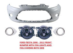 Load image into Gallery viewer, FORD FIESTA MK7 2008 - 2012 FRONT BUMPER PRIMED WITH 2 FOG LIGHT &amp; 2 FOG CHROME