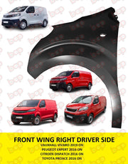 TOYOTA PROACE 2016 2017 2018 2019 2020 2021 2022 FRONT WING LEFT PASSENGER SIDE