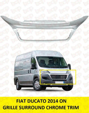 FIAT DUCATO FRONT GRILLE SURROUND CHROME SILVER 2014 - 2021 735590787