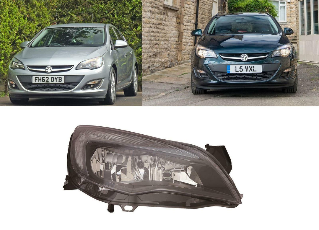 VAUXHALL ASTRA J MK6 2013 - 2015 HEADLIGHT HEADLAMP DRIVERS SIDE BLACK TRIM