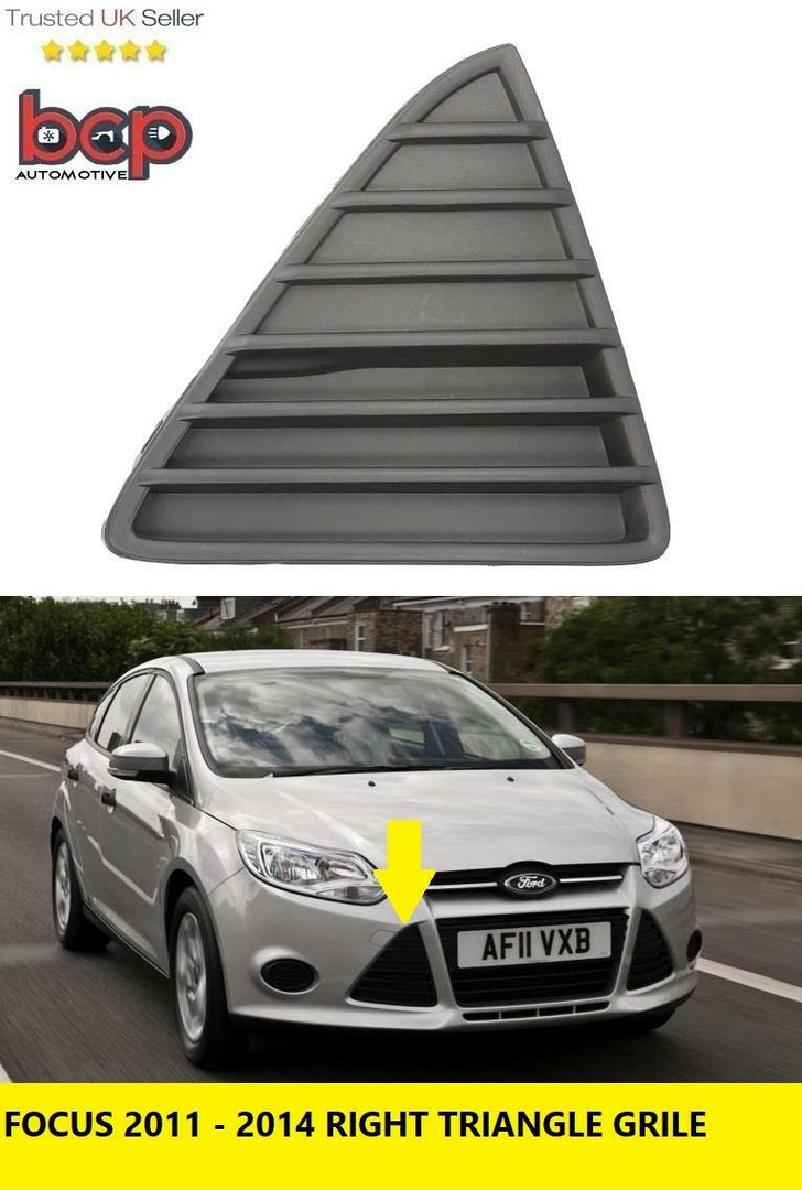 FORD FOCUS 2011 - 2014 FRONT GRILLE TEXTURED TRAINGLE RIGHT DRIVER SIDESIDE NEW