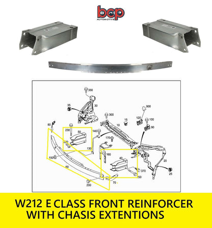MERCEDES E CLASS W212 2009 - 2017 FRONT REINFORCEMENT CRASH BAR WITH BRACKET
