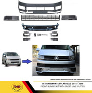 VW TRANSPORTER T6 FRONT BUMPER KIT 2015 - 2020 SPORTLINE SPLITTER SPOLIER