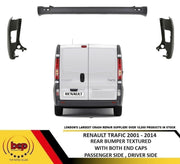 RENAULT TRAFIC 2001 - 2014 REAR BUMPER COMPLETE ALL 3 SECTIONS READY TO FIT