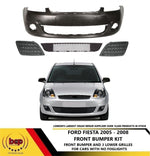 Load image into Gallery viewer, FORD FIESTA MK6 2005 - 2008 FRONT BUMPER KIT WITH GRILLES NOT ST OR ZETEC S
