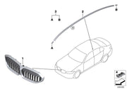 BMW 3 SERIES G20 G21 M SPORT 2019 – 2023 FRONT GRILLE CHROME WITH BLACK SLATS