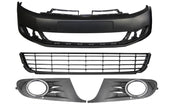 VW GOLF MK6 2008-2013 FRONT BUMPER KIT WITH ALL 3 LOWER GRILLES FOG TYPE