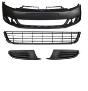 VW GOLF MK6 2008-2013 FRONT BUMPER KIT WITH ALL 3 LOWER GRILLES NO FOG BRAND NEW