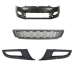 Load image into Gallery viewer, VW POLO 6R 2009 - 2014 FRONT BUMPER KIT PRIMED WITH 3 LOWER GRILLES FOG TYPE